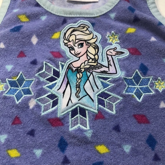 Disney Frozen Princess Elsa Periwinkle Multi Terrycloth Swimsuit Coverup 3T - Picture 2 of 11